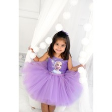 Duca Kids Parıltılı Askılı Çıtçıtlı Elsa Kız Body ve Kabarık Tütü Etek 2 Li Takım