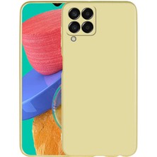 Maks Technology Galaxy M33 Kılıf Mkst Premier Silikon Kapak-Gold
