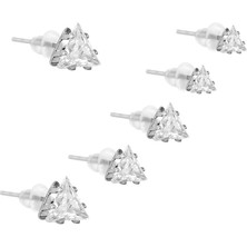 Beyaz Altın Kaplama Çelik Küpe