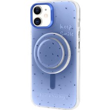 Maks Technology iPhone 11 Kılıf Magsafe Şarj Özellikli Tak-Çıkar Pop Soketli Mkst Tiktok Kapak-Mavi