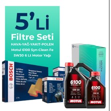 BOSCH Volvo S80 2.4 Dizel Filtre Bakım Seti Motul Motor Yağlı (2007-2011) 5 Li