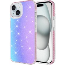 Apple iPhone 15 Kılıf Parlak Renk Geçişli Mbtm Velle Kapak-Pembe
