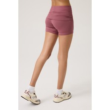 Los Ojos Bordo Katlanabilir Bel Detaylı Şort Lounge Shorts