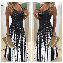 Trend Befaon Kadın Suprem Kumaş Dijital Baskılı Elbise