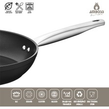 Amboss Dark Granit Tava Yanmaz Yapışmaz Titanyum Kaplama 30 cm
