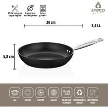 Amboss Dark Granit Tava Yanmaz Yapışmaz Titanyum Kaplama 30 cm