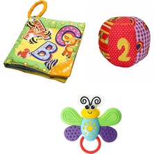 By Caretta Hışırtılı Kumaş Kitap Çıngıraklı Kumaş Top Kelebek Dişlik