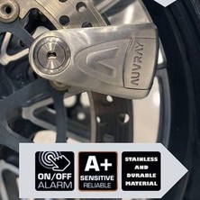 B-Lock 10 mm 120DB Sra Sertifikalı Çelik Alarmlı Disk Kilidi