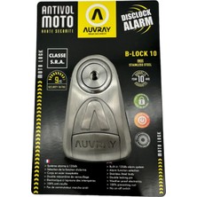 B-Lock 10 mm 120DB Sra Sertifikalı Çelik Alarmlı Disk Kilidi