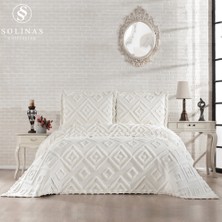 Solinas Collection Larin Krem Çift Kişilik Ince Pike Yatak Örtüsü (250 cm x 250 Cm)