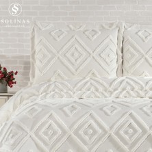 Solinas Collection Larin Krem Çift Kişilik Ince Pike Yatak Örtüsü (250 cm x 250 Cm)