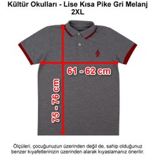 Kültür Okulları-Kültür 2000 Koleji Lise Kısa Pike Açık Gri Melanj 2xl