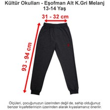 Kültür Okulları-Kültür 2000 Koleji Eşofman Alt Koyu Gri Melanj 13-14 Yaş