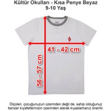 Kültür Okulları-Kültür 2000 Koleji Kısa Penye Beyaz 9-10 Yaş