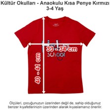 Kültür Okulları-Kültür 2000 Koleji Anaokulu Kısa Penye Kırmızı 3-4 Yaş