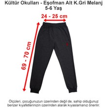 Kültür Okulları-Kültür 2000 Koleji Eşofman Alt Koyu Gri Melanj 5-6 Yaş