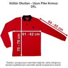 Kültür Okulları-Kültür 2000 Koleji Uzun Pike Kırmızı 2xl