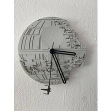Duvar Saati Star Wars Özel Tasarlanmış Gri Renk