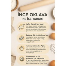 2'li Verniksiz Ince Oklava Seti | 80-60 cm |el Yapımı Kayın Ağacı Yufka Börek Burma Baklava Oklavası