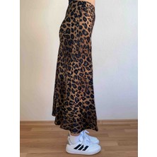 Leopar Desenli Etek