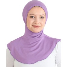 Kadın Boyunluklu Hijab Tesettür Pratik Spor Bone - Lila