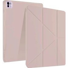 Newface Ipad Pro 13 (2024) Kılıf Kalemlikli Mars Tablet Kılıfı - Rose Gold Drstr