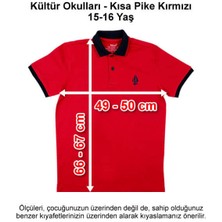Kültür Okulları-Kültür 2000 Koleji Kısa Pike Kırmızı 15-16 Yaş