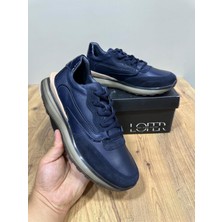 LFR-M2217 Derı Merdane Ayakkabı Lacivert