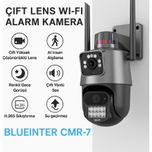 Cmr-7 Wi-Fi Destekli 8x Zoom Dış Mekan Güvenlik Kamerası 2 Lensli Hareket Takipli, Gece Görüşlü