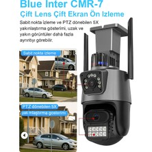 Cmr-7 Wi-Fi Destekli 8x Zoom Dış Mekan Güvenlik Kamerası 2 Lensli Hareket Takipli, Gece Görüşlü