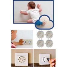 Ason Plus Asonplus 4 'lü Paket Çocuk Bebek Güvenlik Koruyucu Priz Kapatıcı Priz Kilidi Ev Ofis Priz Kapatıcı Emniyet