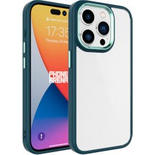 Maks Technology iPhone 15 Pro Max Kılıf Mkst Krom Kapak-Koyu Yeşil