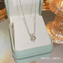 Mlhbcy Bayan Titanyum Çelik Kolye Kolye Zinciri Mücevherat (Yurt Dışından)