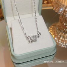 Mlhbcy Bayan Titanyum Çelik Kolye Kolye Zinciri Mücevherat (Yurt Dışından)