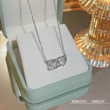 Mlhbcy Bayan Titanyum Çelik Kolye Kolye Zinciri Mücevherat (Yurt Dışından)