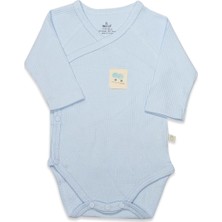 Bistyle Organic Modal Flying Balloons Kruvaze Uzun Kol Body BS17121 Mavi