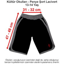 Kültür Okulları-Kültür 2000 Koleji Penye Şort Lacivert 13-14 Yaş