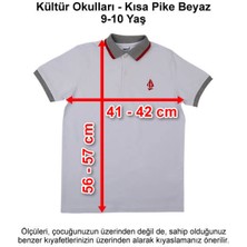 Kültür Okulları-Kültür 2000 Koleji Kısa Pike Beyaz 9-10 Yaş