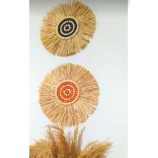 Elite Rafya Boncuklu 2li Set Duvar Aksesuar Süsü 1 Adet