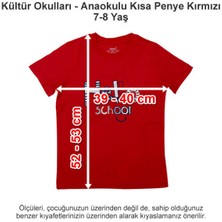 Kültür Okulları-Kültür 2000 Koleji Anaokulu Kısa Penye Kırmızı 7-8 Yaş