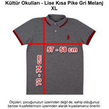 Kültür Okulları-Kültür 2000 Koleji Lise Kısa Pike Açık Gri Melanj Xl