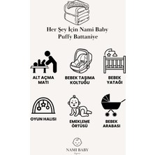 Nami Baby Organics  Pamuk El Örgüsü Bebek Battaniyesi- Puffy Bebek Battaniyesi