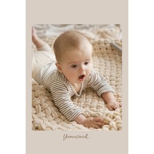 Nami Baby Organics  Pamuk El Örgüsü Bebek Battaniyesi- Puffy Bebek Battaniyesi