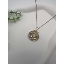 Deniz Kabuğu Kolye 40+5cm (Mor)