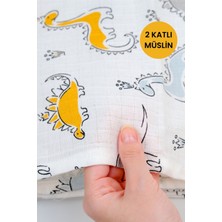 Nami Baby Organics Müslin Bebek Battaniye Seti - Müslin Sırt Bezi Mendil Set ve Keçi Kılı Fırça