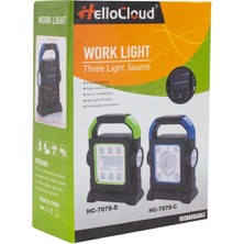 HC-7078-C 3 Çalışma Modlu Cob Ledli Solar Taşınabilir Şarjlı Solar Lamba