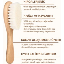 Nami Baby Organics Doğal Keçi Kılı Bebek Saç Fırçası Ahşap Tarak Ahşap Diş Kaşıyıcı Seti- Keseli 4'lü Set