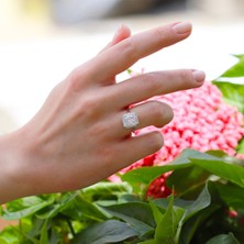 Baget Icecut Taşlı Gümüş Yüzük