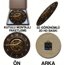 Sessiz Yuvarlak Ahşap Duvar Saati, Kuvars Hareketli 3D Görünümlü 2d Saat Sdw Serisi Sdw 181