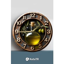 Sessiz Yuvarlak Ahşap Duvar Saati, Kuvars Hareketli 3D Görünümlü 2d Saat Sdw Mutfak Serisi 2 SDW156
